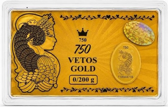 شمش طلای وتوس 200 سوت